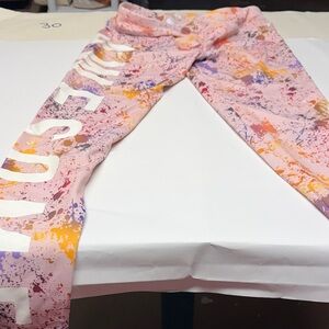 Vibrant Pink Splatter Kids Leggings